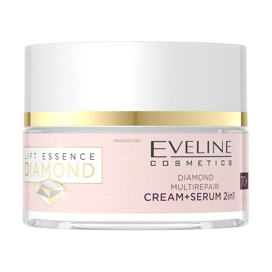 Крем-сироватка для обличчя Eveline Cosmetics Lift Essence Diamond Cream + Serum 2 in 1 70+, 50 мл